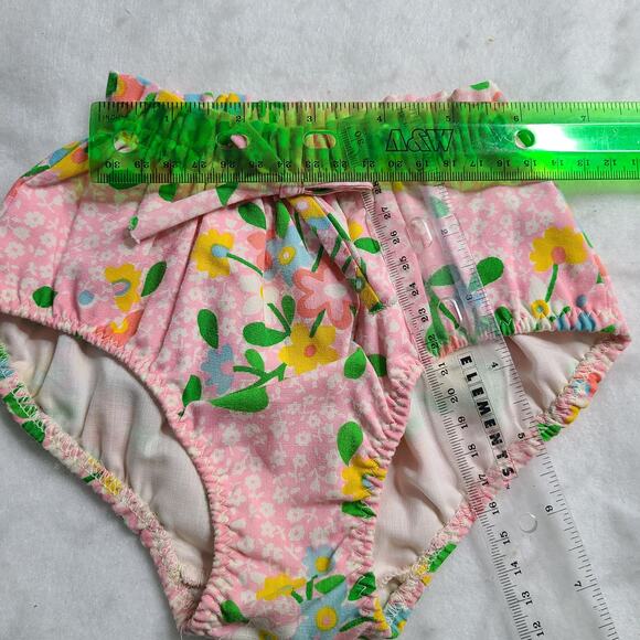 Vintage 80s Her Majesty Guppies Baby Girls Floral Bloomer Size 2T Summer 2174 - Picture 4 of 7